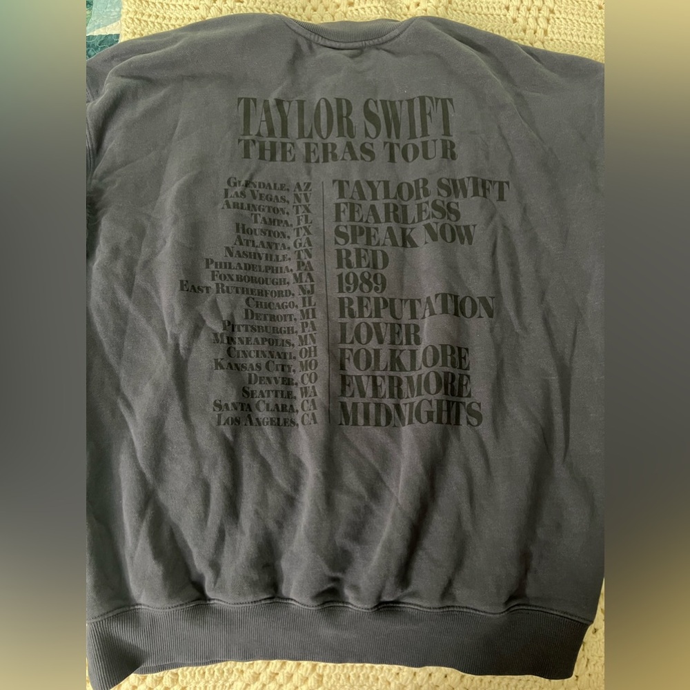 Taylor Swift Eras Tour Blue Crewneck Sweatshirt Official Merch Size Medium New - Picture 4 of 6